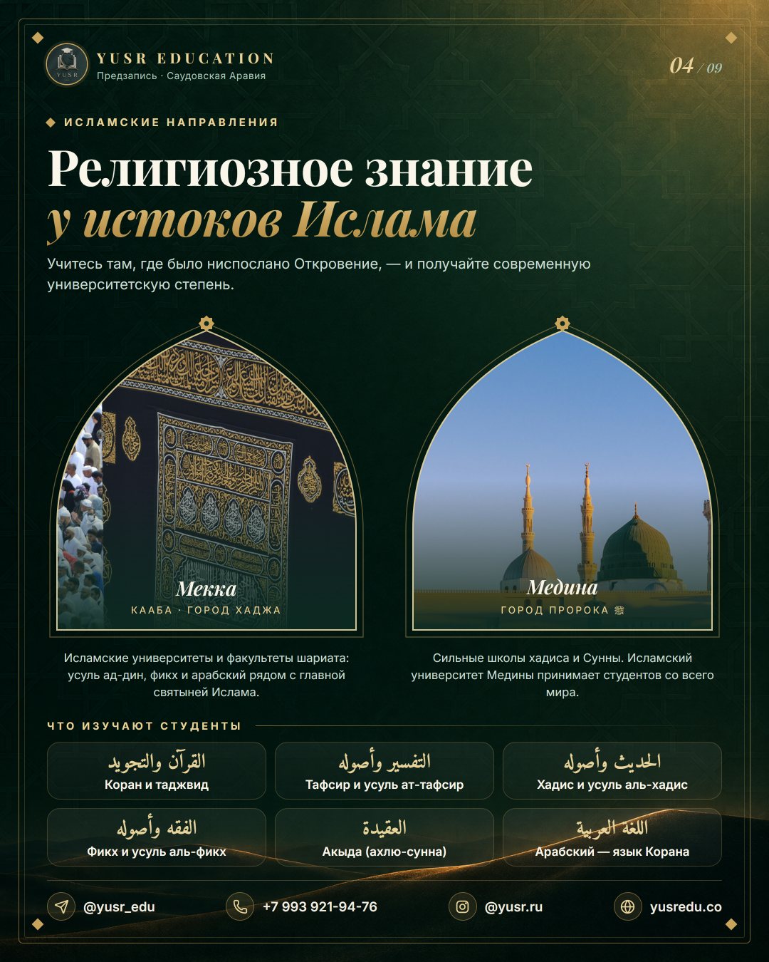 Исламские науки в Мекке и Медине